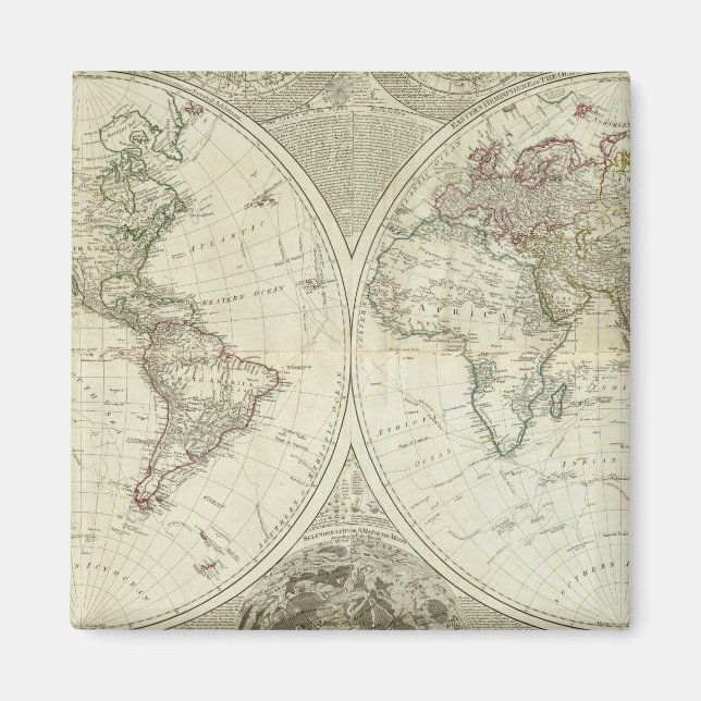 Íman Mundo Composto ou globo terrestre (Frente)