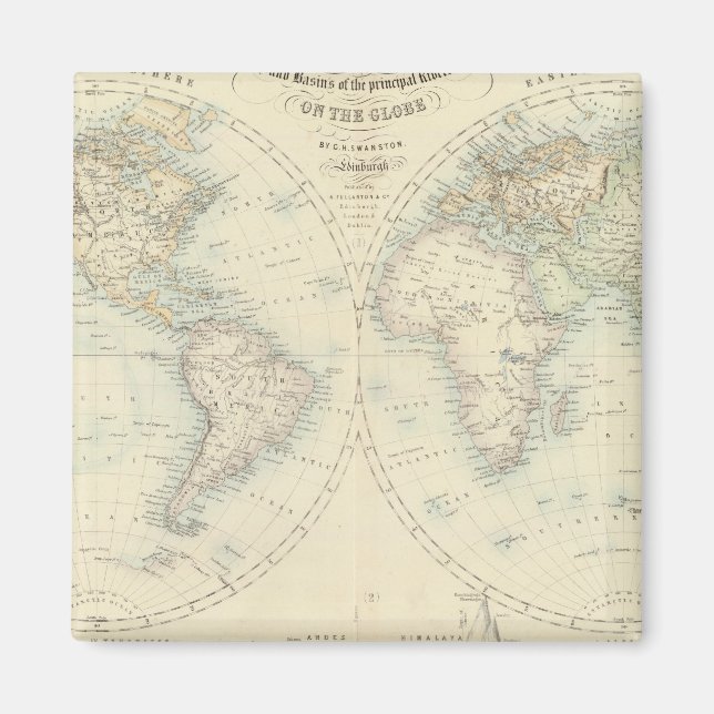 Íman Mundo nos Hemisférios (Frente)