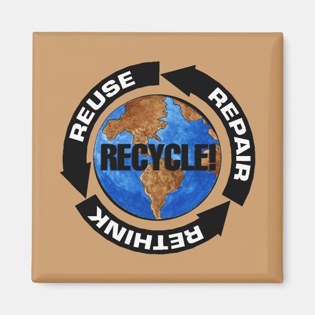 Íman Mundo reciclar (Frente)
