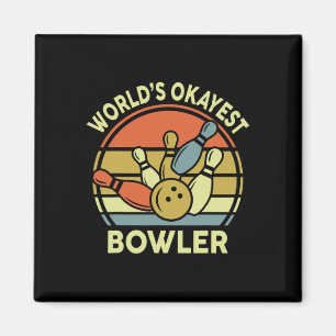 Íman Mundos Okayest Bowler Boliche Vintage Engraçado
