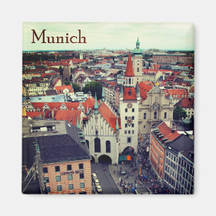 Íman Munich Altes Rathaus da lembrança de Marienplatz