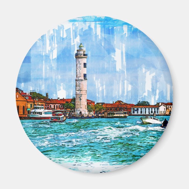 Íman Murano Lighthouse, Veneza, Itália. (Frente)