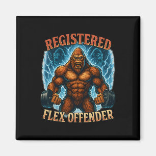 Íman Muscle Bigfoot Registrado Flex Offender Funny Gym