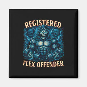 Íman Muscle Grim Reaper Registrado Flex Offender Funny