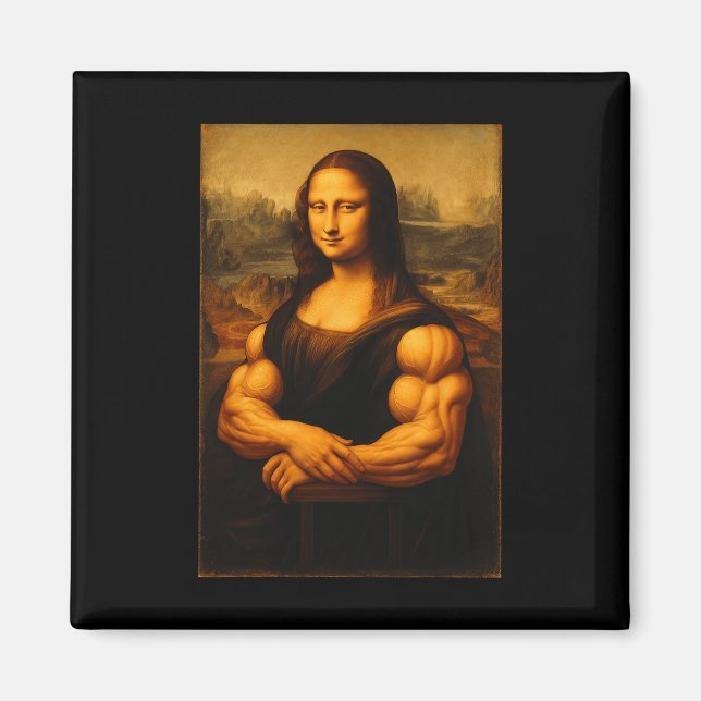 Íman Muscle Mona Lisa Bodybuilding Gym E (Frente)
