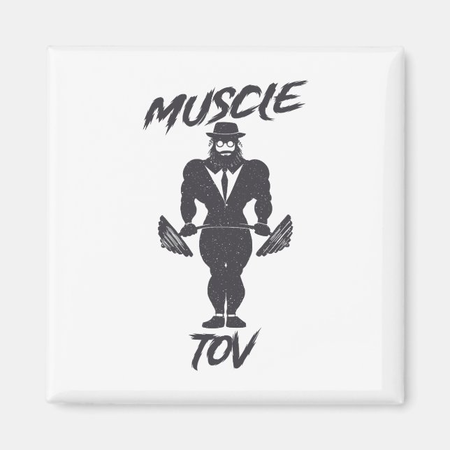 Íman Muscle Tov Weightlifting Bodybuilding Jewish Rabbi (Frente)