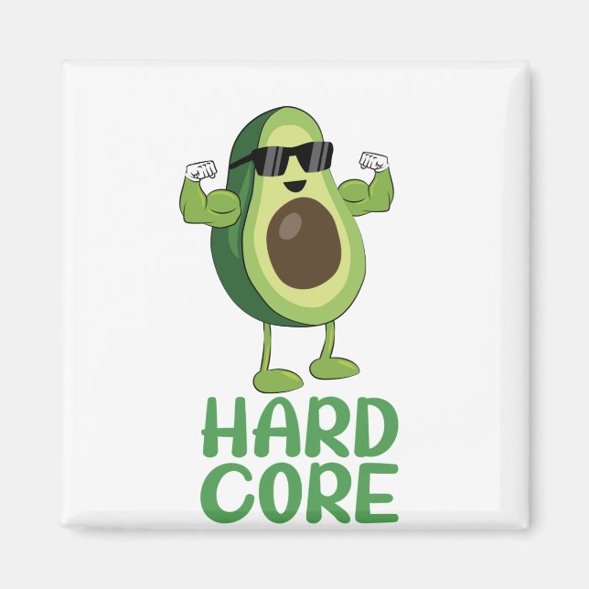 Íman Muscular Hardcore Avocado Funny (Frente)