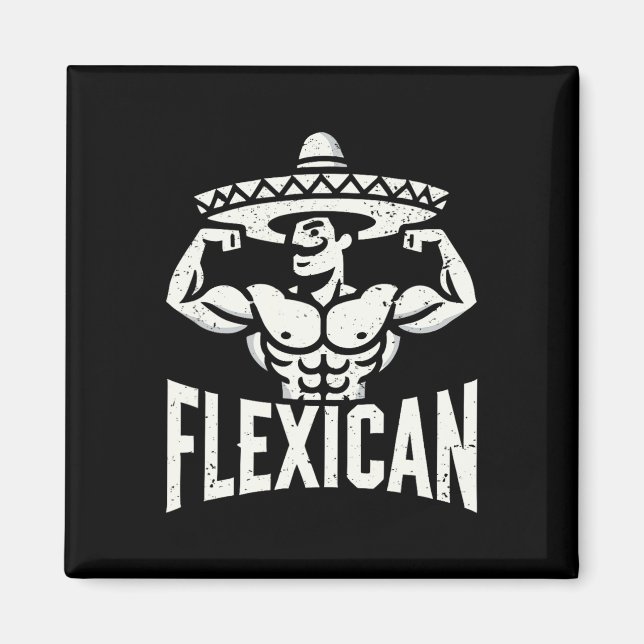 Íman Músculo Flexônico Flexicomento Mexicano Engraçado  (Frente)