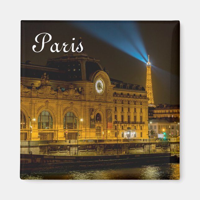 Íman Musée d'Orsay em Paris à noite (Frente)