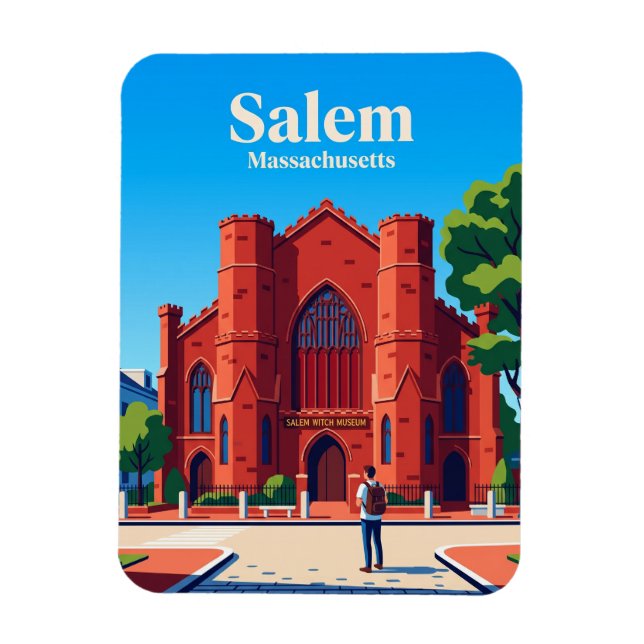 Íman Museu das Bruxas de Salem EUA (Vertical)