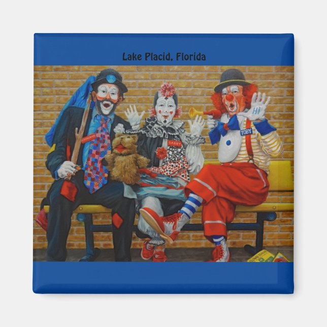 Íman Museu do Palhaço Americano e Lago Escolar Flácido (Frente)