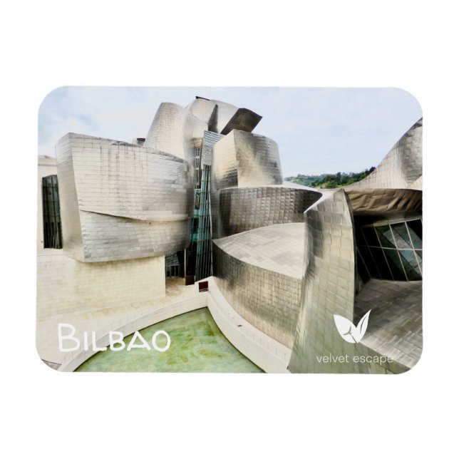 Íman Museu Guggenheim na imã de geladeira de Bilbao (Horizontal)