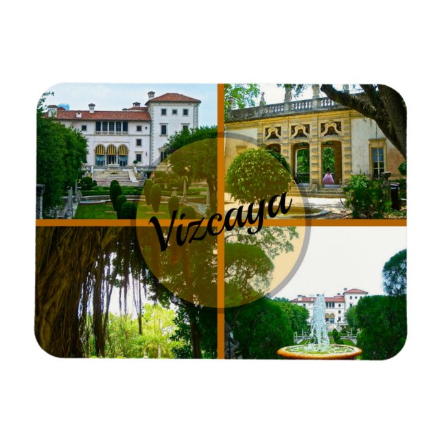 Íman Museu Vizcaya e Jardim Botânico de Miami na Flórid (Horizontal)