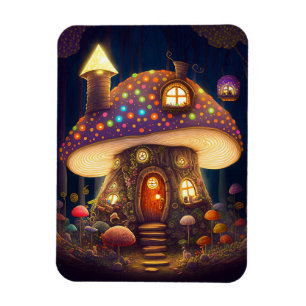 Íman Mushroom House Fantasy Art