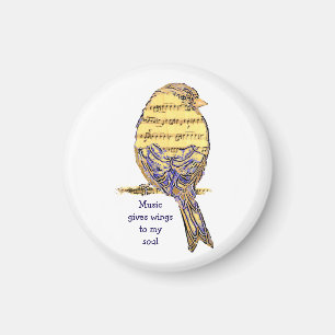 Íman Música dá a minha alma asas Música Nota Pássaro