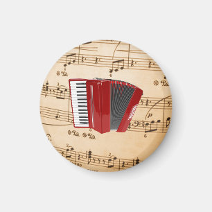 Íman Música de acordeão, design popular,