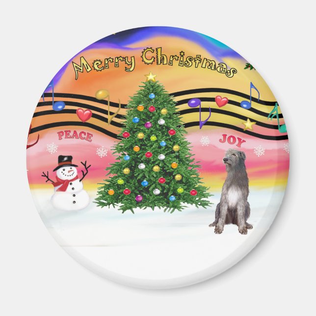 Íman Música de Natal 2 - Irish Wolfhound 1 (Frente)