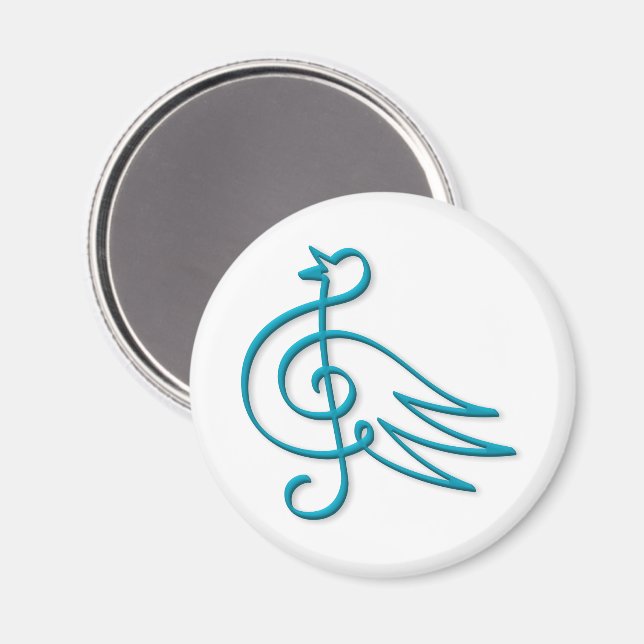 Íman Música de pássaro azul (Front/Back)