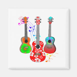 Íman Música Do Jogador Ukulele Da Ilha Tropical