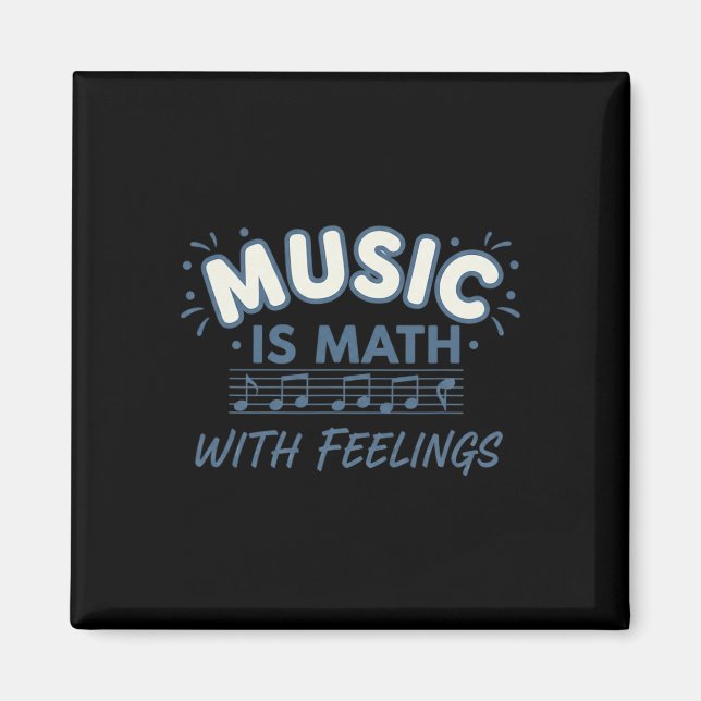 Íman Música Matemática Com Sentimentos Citação de Profe (Frente)