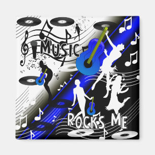 Íman Música Retro de Rock 'N' Roll Magnet Me Faz Bem