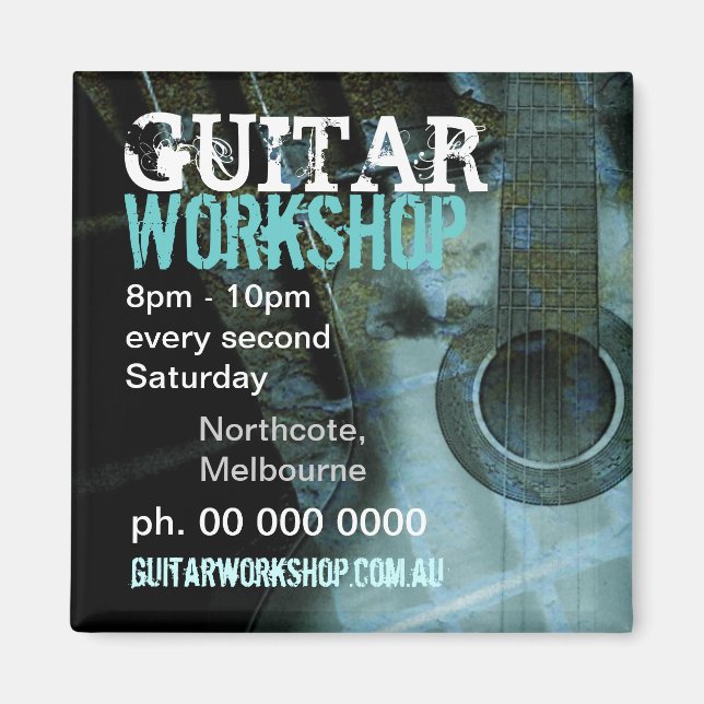 Íman Musical Guitar Workshop Promo Magnet (Frente)
