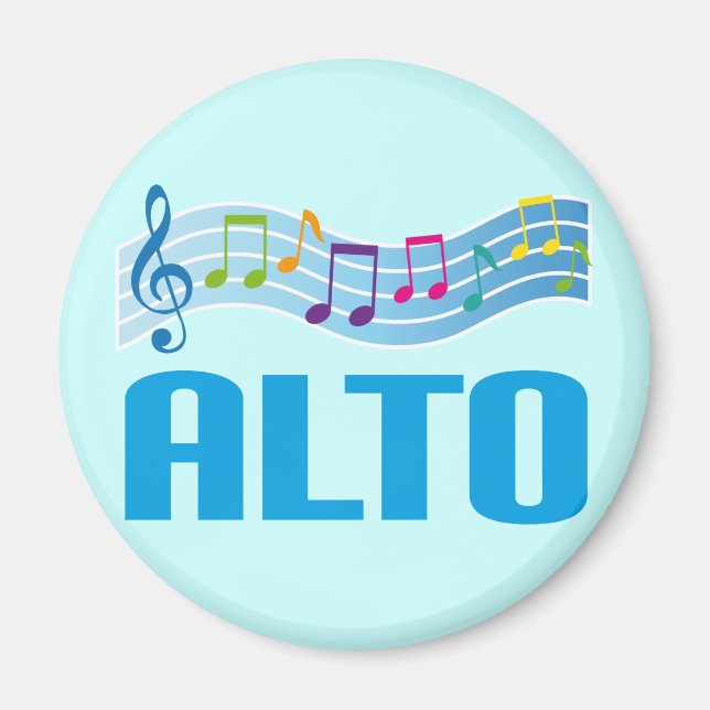 Íman Musical Notes Alto Singer Choir Gift (Frente)