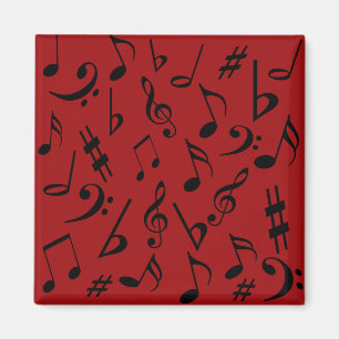 Íman Musical Notes Music Magnet - Vermelho