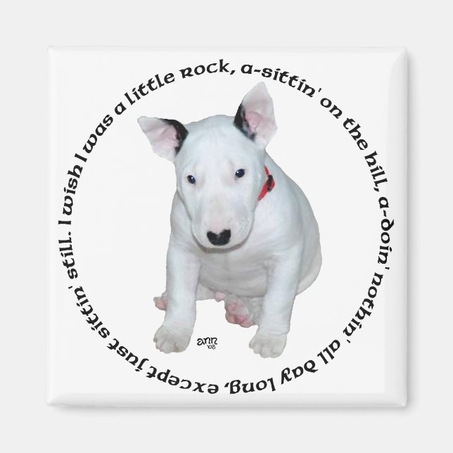 Íman Músicas de Filhotes de Bull Terrier (Frente)