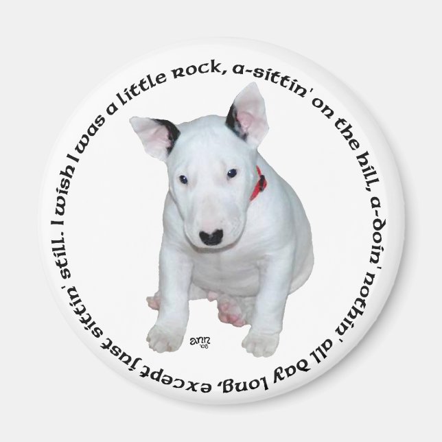 Íman Músicas de Filhotes de Bull Terrier (Frente)