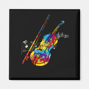 Íman Músico Colorido de String de Jogador Violino