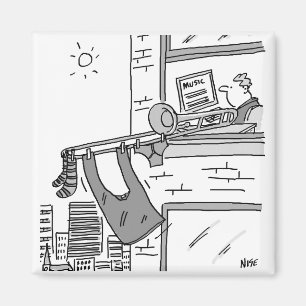 Íman Músico do jogador de trombone engraçado