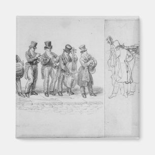 Íman Músicos da rua de Londres, c.1820-30