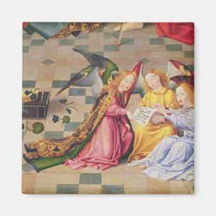 Íman Músicos do anjo do painel direito do altarpiece