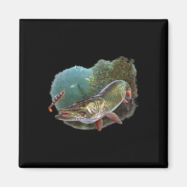 Íman Muskie Hunter Musky Pescador Voa Pescaria Nov (Frente)