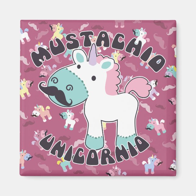 Íman Mustachio Unicornio! (Frente)