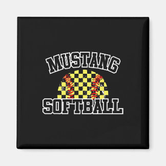 Íman Mustangs Softll Mom Mustangs School Spirit Sports 