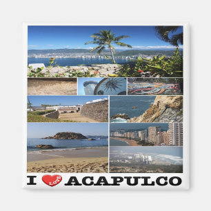 Íman MX - México - Acapulco - I Love - Colagem