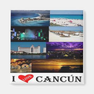 Íman MX - México - Cancun - I Love - Collage