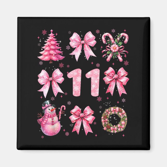 Íman My 11th Birthday Nk Santa Coquette Snowman 11 Year (Frente)