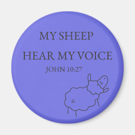 Íman My Sheep Hear My Voice Scripture Magnet