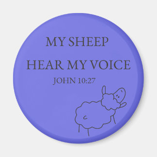 Íman My Sheep Hear My Voice Scripture Magnet