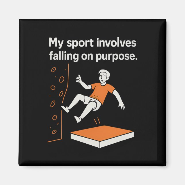 Íman My Sport Involves Falling On Purpose Climbing Humo (Frente)