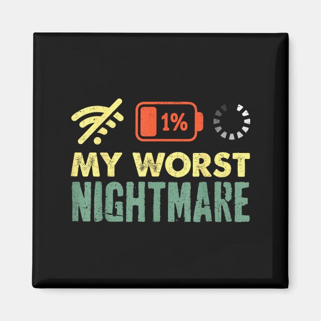 Íman My Worst Low Battery Funny Gamers Humor Men  (Frente)