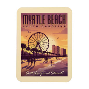 Íman Myrtle Beach Carolina do Sul Viagem Vintage