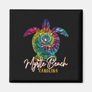 Íman Myrtle Beach Tie Dye Sea Turtle Carolina Família V