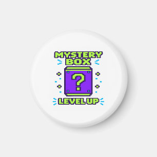 Íman Mystery Box Level Up Retro 8 Bit Pixel Gamer T Shi