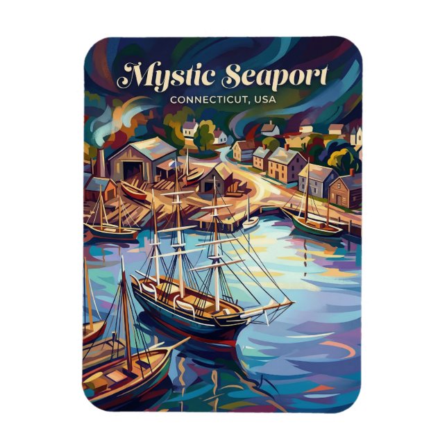 Íman Mystic Seaport Connecticut (Vertical)