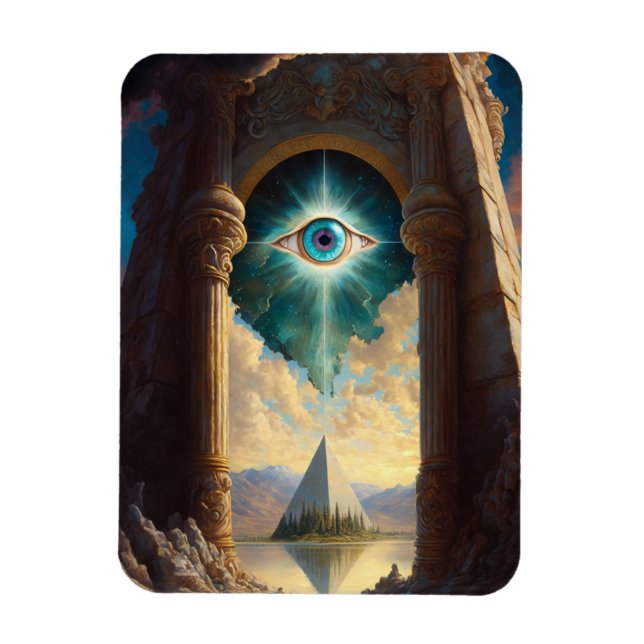 Íman Mystical Pyramid Eye Magnet (Vertical)