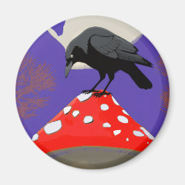 Íman 🖤 Mystical Raven Refrigerator Magnet